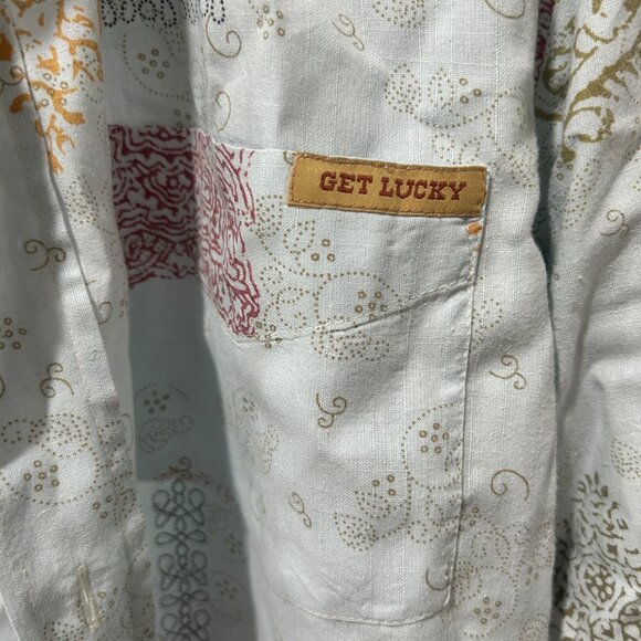 ***MENS GET LUCKY BUTTON DOWN SHIRT*** - Picture 5 of 5